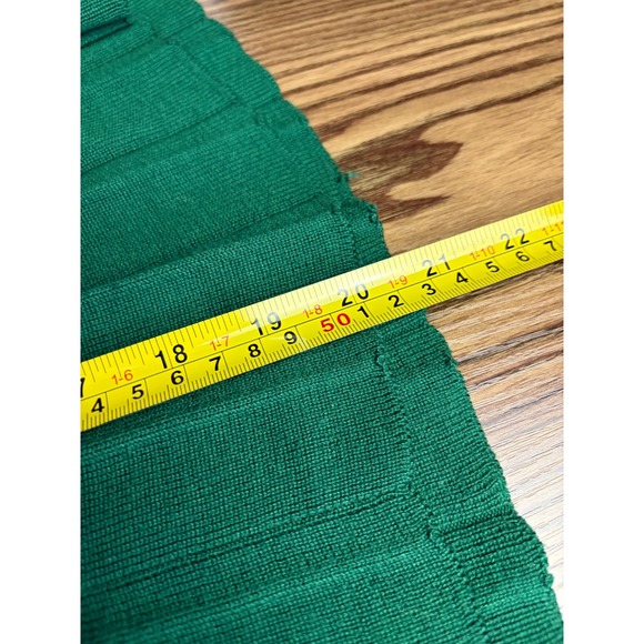 Vintage Hastings & Smith Green Pleated Skirt S Knit Retro Preppy Academia - Picture 9 of 9